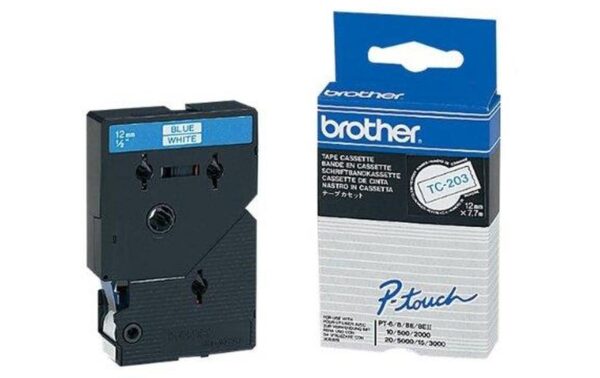1407740 - Mediatech Brother P-Touch Schriftb TC, 12 mm Band weiss, Schrift blau kaufen Schweiz | Mediatech.ch