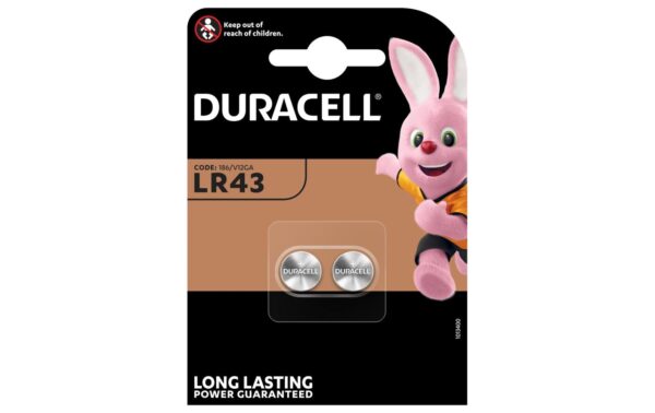 DURACELL Alkaline LR43, 2 Stk 1,5 Volt, 2 Stück