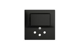 Feller EDIZIOdue Abdeckset Kleinkombi T12 1 Druckknopf, schwarz