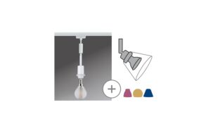 Paulmann URail DecoSystems Pend max. 1x20W, E14, 230V, Weiss, Stoffkabel