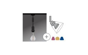 Paulmann URail DecoSystems Pendel max 1x20W E14 230V Schwarz matt, Stoffkabel