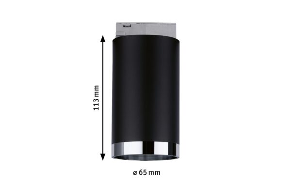 Paulmann URail Spot Tube max 10W GU10 Schwarz matt/Chrom 230V