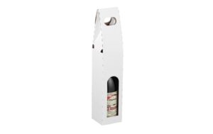 Brieger Tragverpackung für Wein 1 Flasche, 8.1 x 8.1 x 3.7 cm, weiss