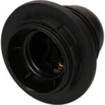 Max Hauri Lampenfassung E27 Randmantel schwarz, M10x1 , Zubehör Ring