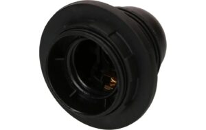 1417773 - Mediatech Max Hauri Lampenfassung E27 Randmantel schwarz, M10x1 , Zubehör Ring