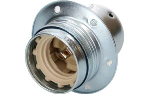 Max Hauri Lampenfassung E27 Randmantel chrom, M10x1