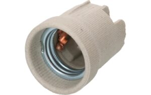 Max Hauri Lampenfassung E27 Porzellan 5kV, M4 Durchgangslöcher kaufen Schweiz | Mediatech.ch