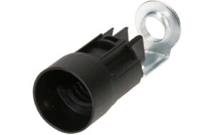 Max Hauri Lampenfassung E14 Kerzen schwarz,  M10x1,  H=65mm
