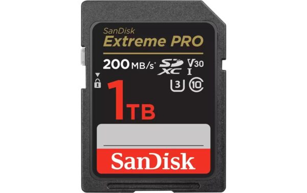 SanDisk SDXC Card Extreme Pro 1TB Lesen 200MB/s, Schreiben 140MB/s