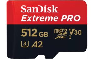 1417854 - Mediatech SanDisk microSDXC Card Extreme Pro 512GB Lesen 200MB/s, Schr. 140MB/s, inkl. Adapter