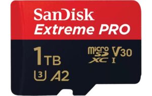 SanDisk microSDXC Card Extreme Pro 1TB Lesen 200MB/s, Schr. 140MB/s, inkl. Adapter