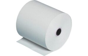 Additions- und Kassarolle weiss 60 gm2 80mm Ø 76 mm , Kern Ø 12mm. 5 Rollen