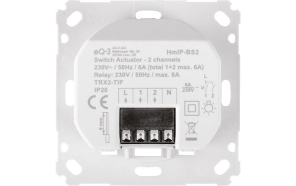 Homematic IP Schaltaktor 2-fach Für Markenschalter