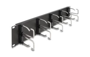 1419847 - Mediatech Delock 19 Kabelmanagement Rangierpanel mit 10 Metallbügel 2 HE, schwarz kaufen Schweiz | Mediatech.ch