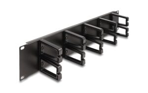Delock 19 Kabelmanagement Rangierpanel mit 10 Kunststoffbügel 2 HE, schwarz kaufen Schweiz | Mediatech.ch