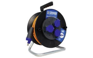Steffen Kabelrolle Professional 3xT23 schwarz, IP55, 3x1.5mm, 30m Kabel