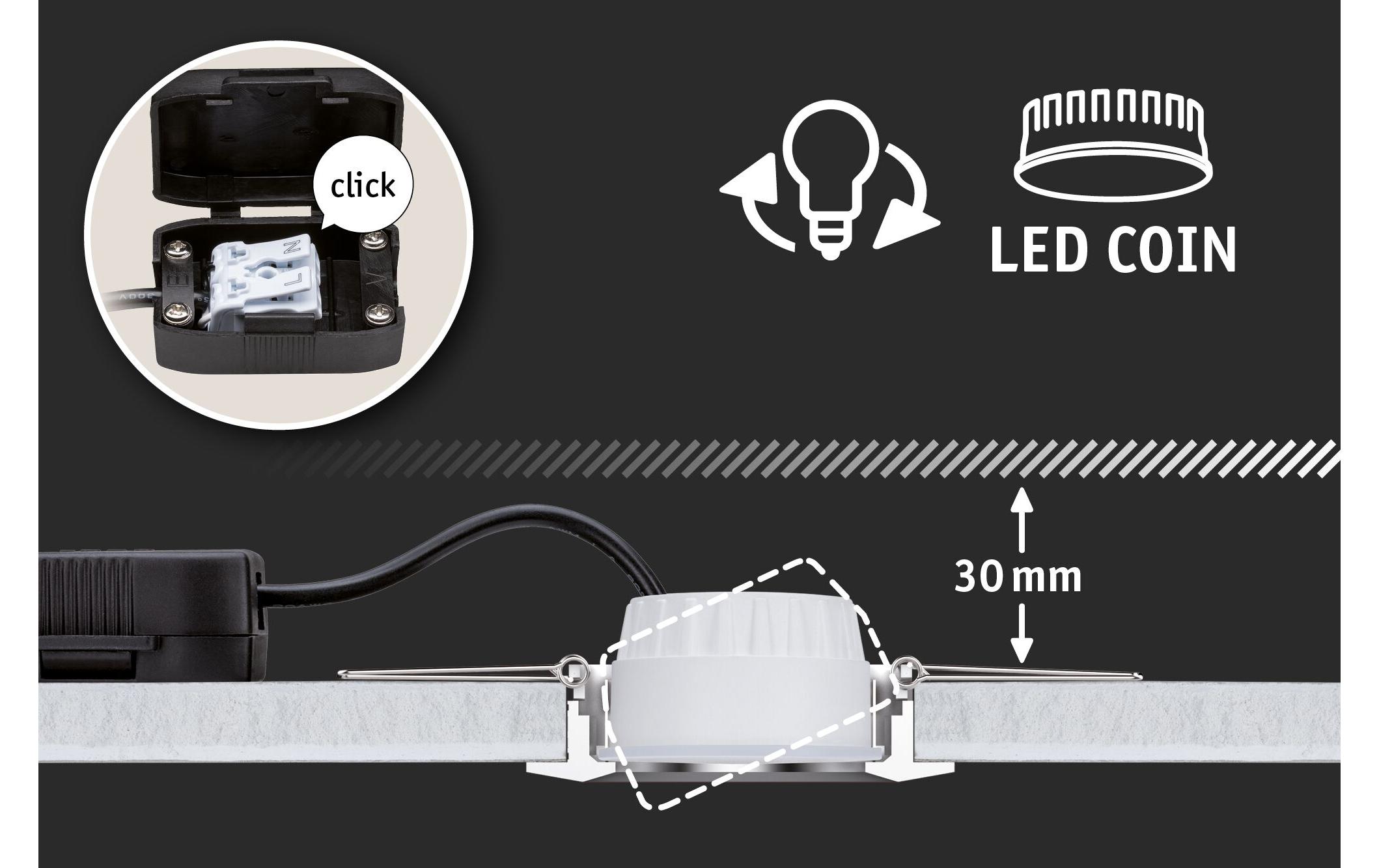 1420441_7 - Mediatech Paulmann EBL Set Nova Coin schwenkbar LED 3x6W 2700K 230V Eisen geb