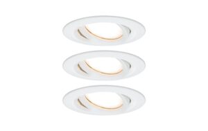 Paulmann EBL Set Nova Plus Coin schwenkbar dimmbar IP65 3x6W 470lm 2700K Weiss matt kaufen Schweiz | Mediatech.ch
