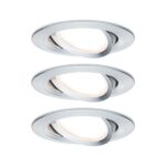 Paulmann EBL Set Nova Plus Coin schwenkbar dim. LED 3x6W 2700K 230V 51mm Alu ged.