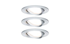 Paulmann EBL Set Nova Plus Coin schwenkbar dim. LED 3x6W 2700K 230V 51mm Alu ged. kaufen Schweiz | Mediatech.ch