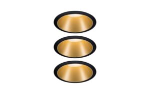 Paulmann Set Cole Coin 3StepDim, 3x6W 2700K 230V schwarz gold matt