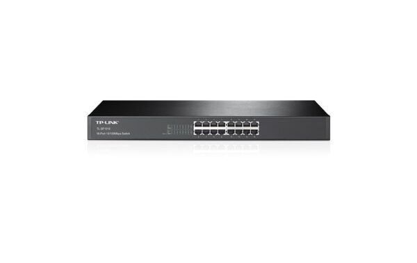 TP-Link TL-SF1016: 16Port Switch 100Mbps, Autouplink, int. NT, lüfterlos,