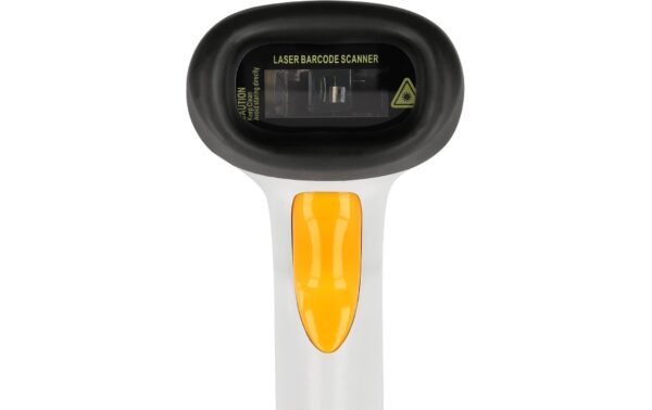 1424251_2 - Mediatech Delock 90565 1D Barcode Scanner hellgrau, mit Anschlusskabel und Halterung
