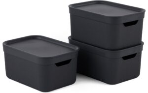 Rotho 3er-Set Dekoboxen black A5 JIVE Charcoal black
