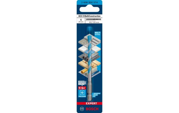 Bosch Professional MultiConstruction Bohrer EXPERT HEX-9 MultiConstruction , 6x60x100mm