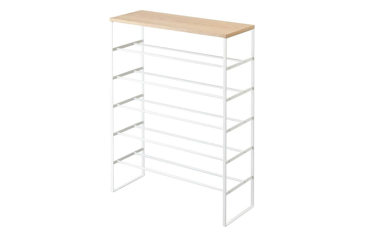 Yamazaki 6-stufiges Schuhregal TOWER 66 x 25 x 87 cm, Metall/Holz, weiss kaufen Schweiz | Mediatech.ch