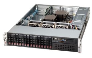 Supermicro SC213BAC8-R1K23: Servergeh. 19 16 SAS/SATA Hotswap Bays,1200W Redundant NT