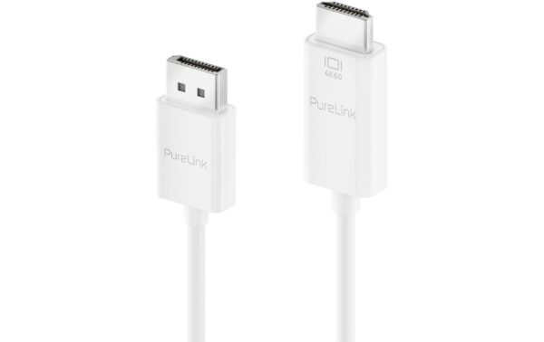 1433048 - Mediatech Purelink Displayport auf HDMI Kabel, 1.5m 4K60Hz, iSerie, Farbe: weiss kaufen Schweiz | Mediatech.ch