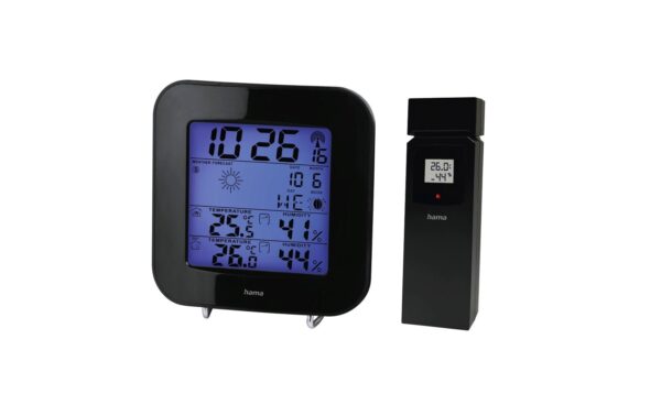 1433878_1 - Mediatech Hama Wetterstation EWS-200 schwarz Keine Farbe, 4 Symbole, 30 Meter Reichweite