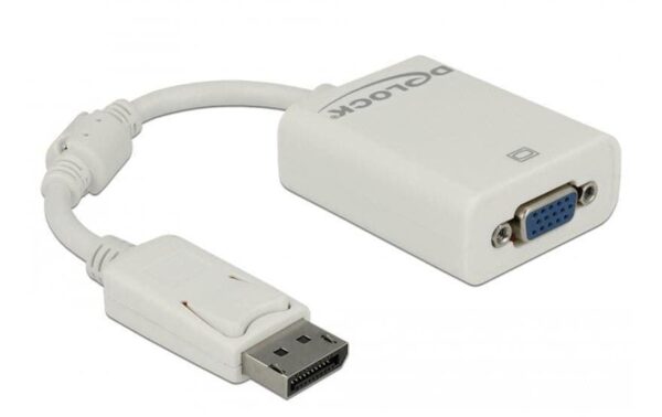 Delock Monitoradapter DP zu VGA-Bu weiss Displayport Stecker zu VGA 15pin Buchse kaufen | Mediatech.ch