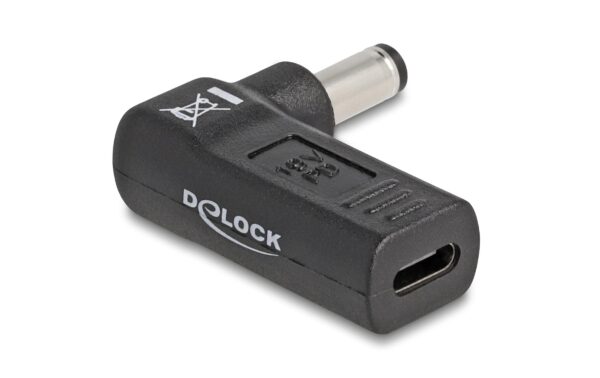 Delock USB-C zu 5.5x2.1mm Adapter Buchse zu Stecker 90°, gewinkelt kaufen Schweiz | Mediatech.ch