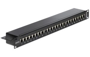 Delock 19 Patchpanel 24 Port Cat.6, schwarz
