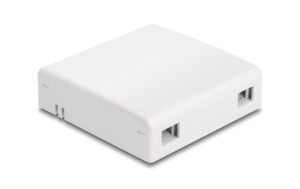 Delock LWL Anschlussdose zur Wandmontage Für 2x SC Simplex/LC Duplex, 86x86x24mm