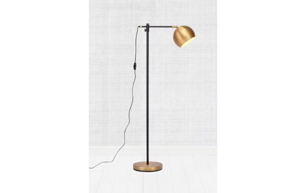 1439967_1 - Mediatech MARKSLOJD CHESTER Stehleuchte Schwarz/Bronz exkl. 1x E27 max. 40W, Ein-/Ausschalter