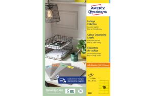 Avery Zweckform Etiketten InkjetLserCopy 105x37mm, gelb, 1'600 Stk.