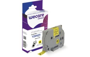 WECARE TZE-631 schwarz auf gelb, 12mm