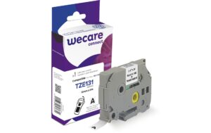 WECARE TZE-131 schwarz auf transparent, laminiert, 12mm