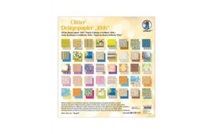 URSUS Designpapier Glitter 190 g/m2 Love 40 Blatt, 30.5 x 30.5 cm