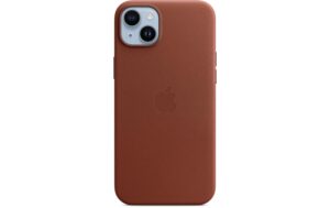 Apple iPhone 14+ Leather Case Brown inkl. MagSafe, Umber