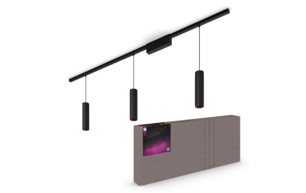 Philips Hue Perifo Bais-Set 3er Pendelleuchte, schwarz