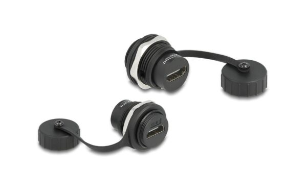 1450512 - Mediatech Delock HDMI-A Einbaubuchse IP67 staub- & wassserdicht, Verschlusskappe