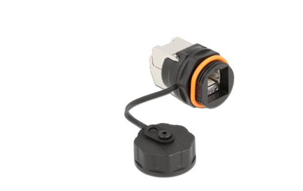 Delock Kabelverbinder RJ45 Buchse, rot zu Cat.6A LSA, wasserfeste Verschlusskappe kaufen Schweiz | Mediatech.ch