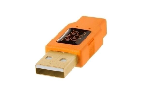 USB 2.0 to Mini-B 8-Pin, 4.6m, Orange Wireless Tethering System