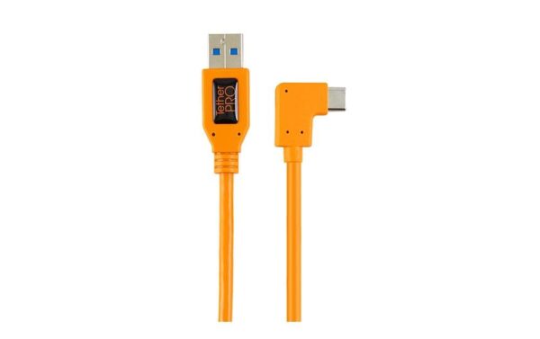 USB 3.0 to USB-C Right Angle,50cm, Orang 