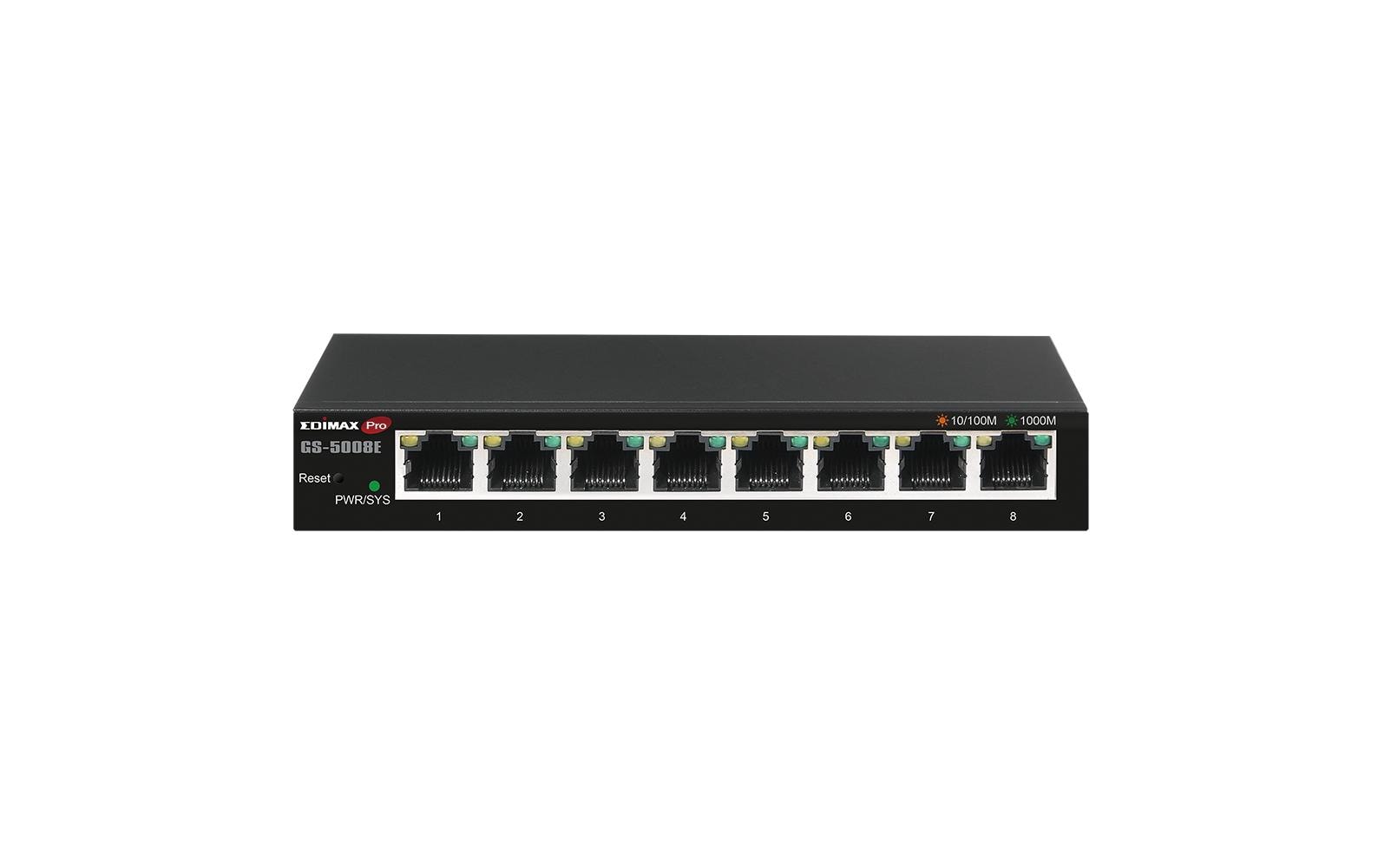 1452625_1 - Mediatech Edimax GS-5008E: 8 Port Switch, 1Gbps Metalgehäuse, Smart Managed