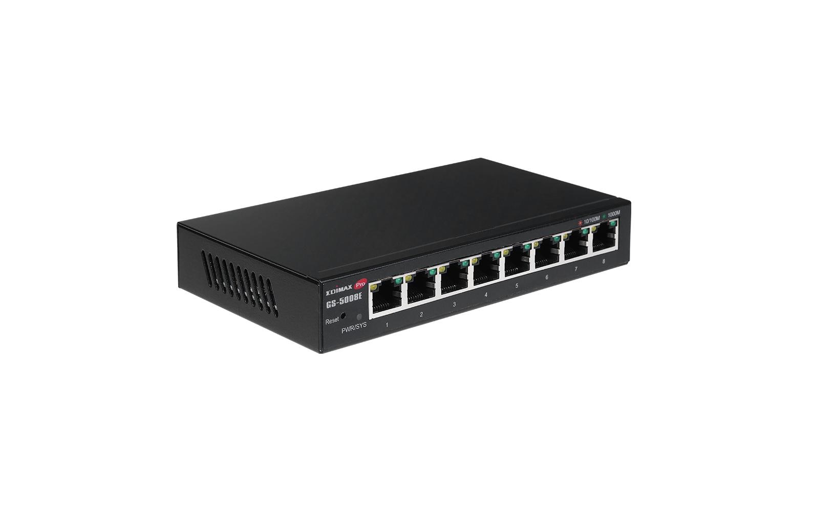 1452625_3 - Mediatech Edimax GS-5008E: 8 Port Switch, 1Gbps Metalgehäuse, Smart Managed